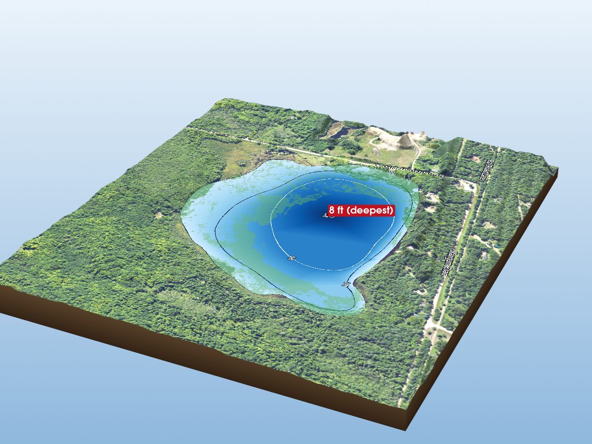 Depth map of Sand Lake