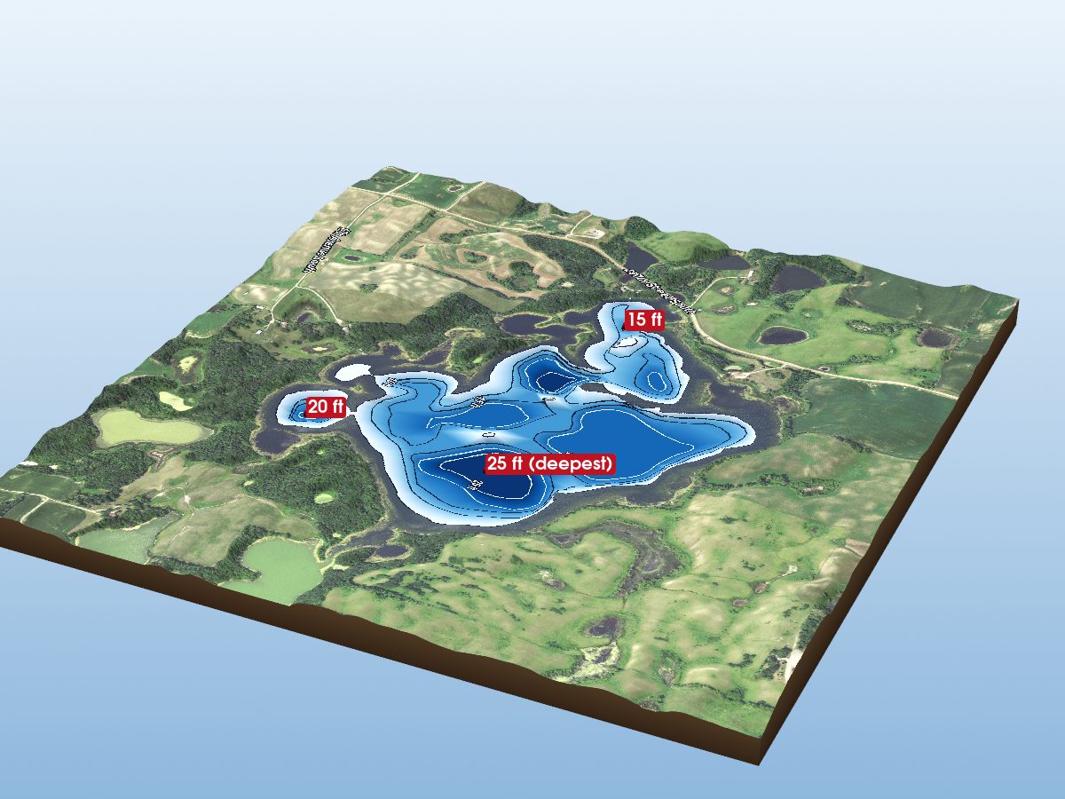 Depth map of Sand Lake