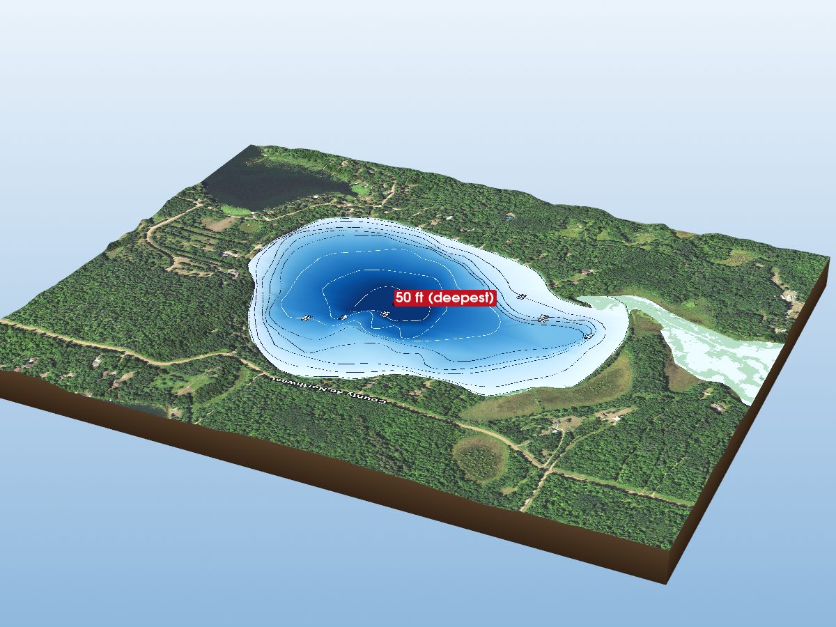 Depth map of Sand Lake