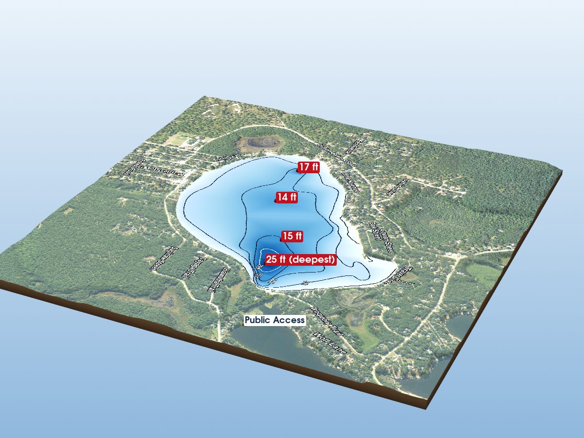 Depth map of Sand Lake