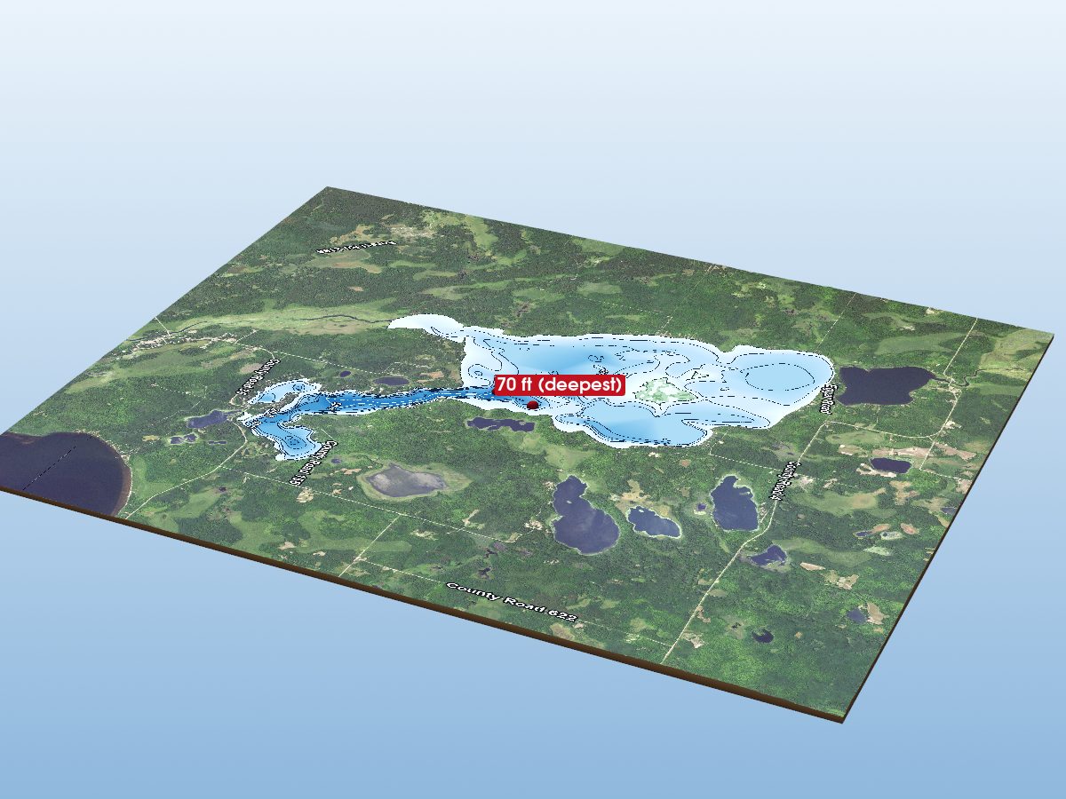 Depth map of Sand Lake