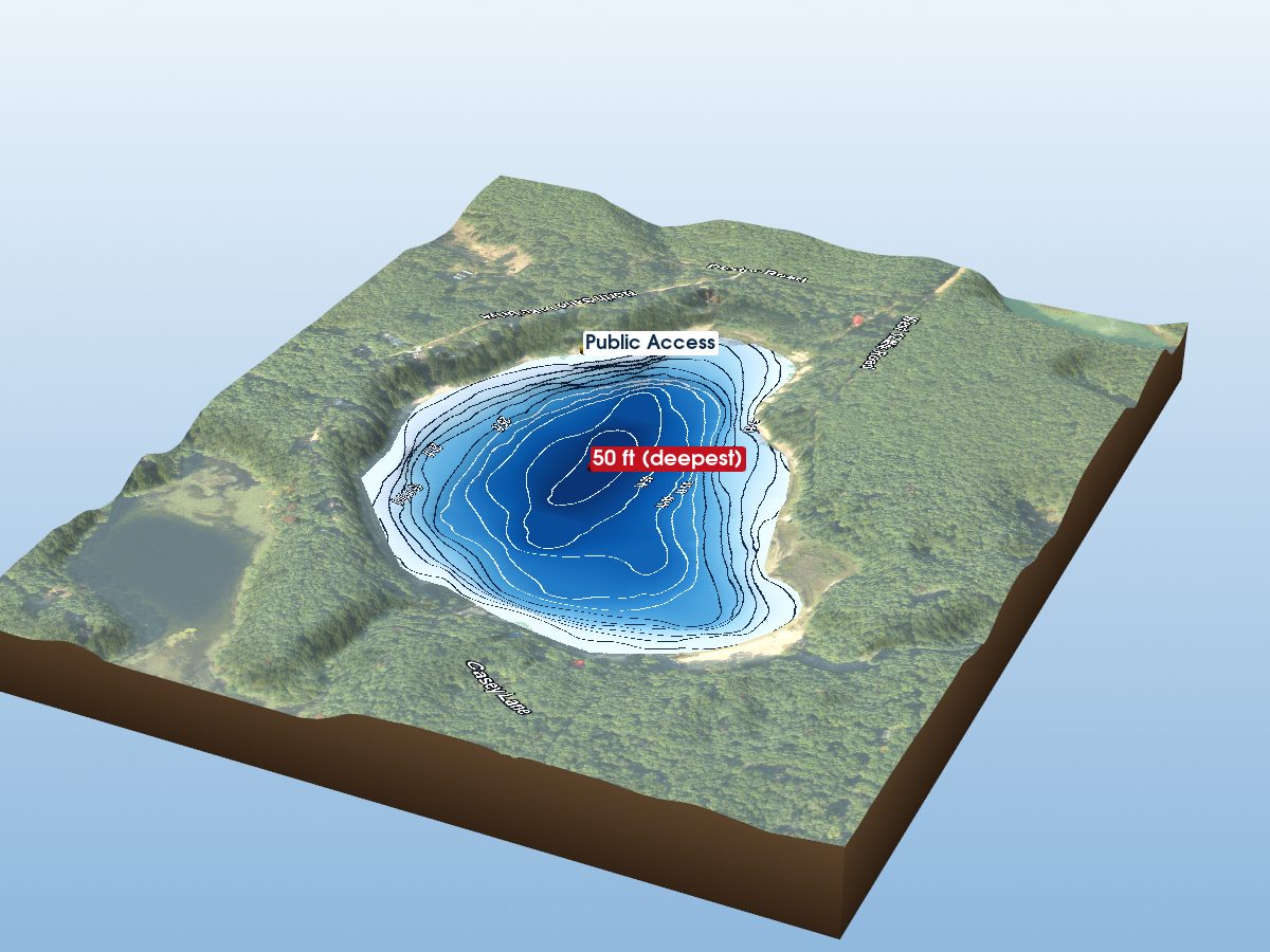 3D depth map of Sand Lake