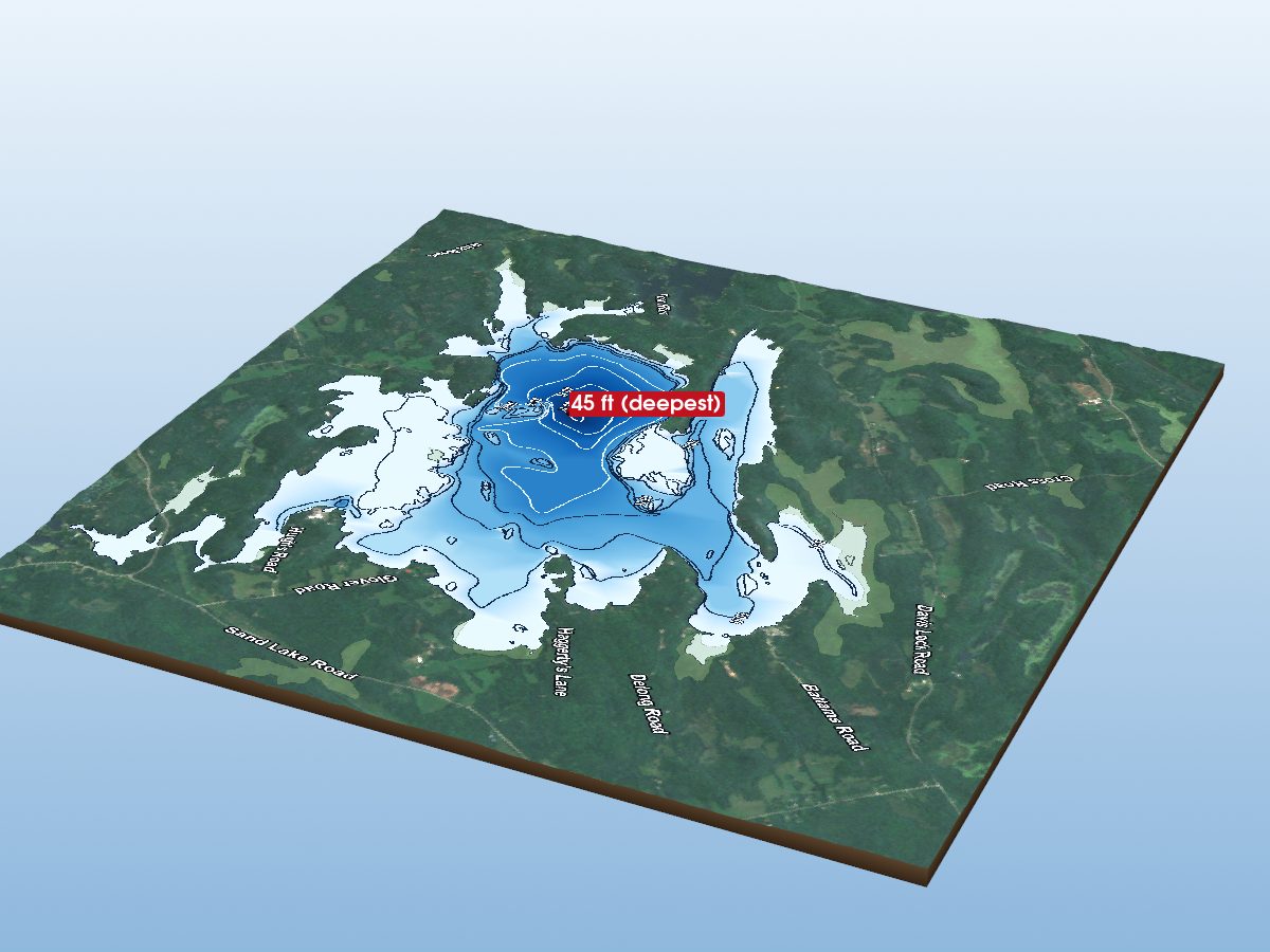 Depth map of Sand Lake