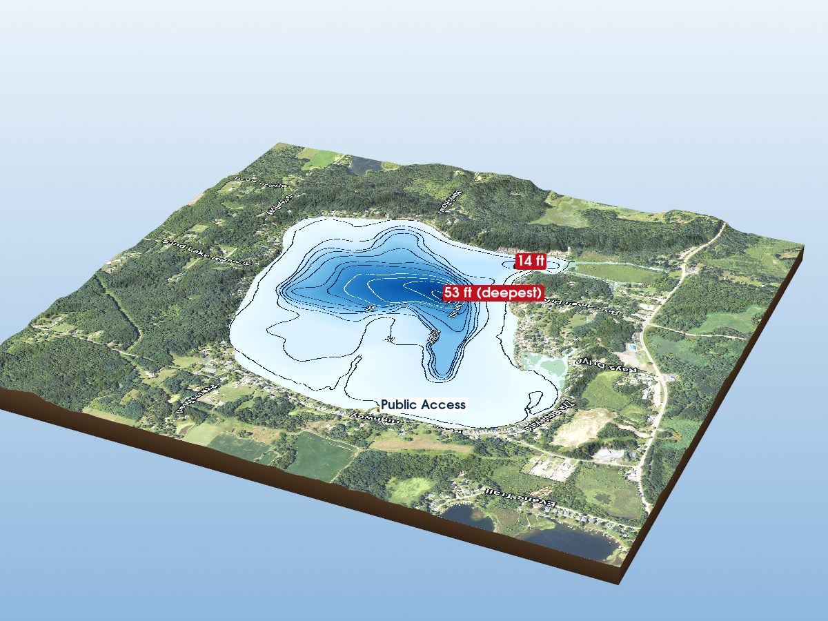 Depth map of Sand Lake