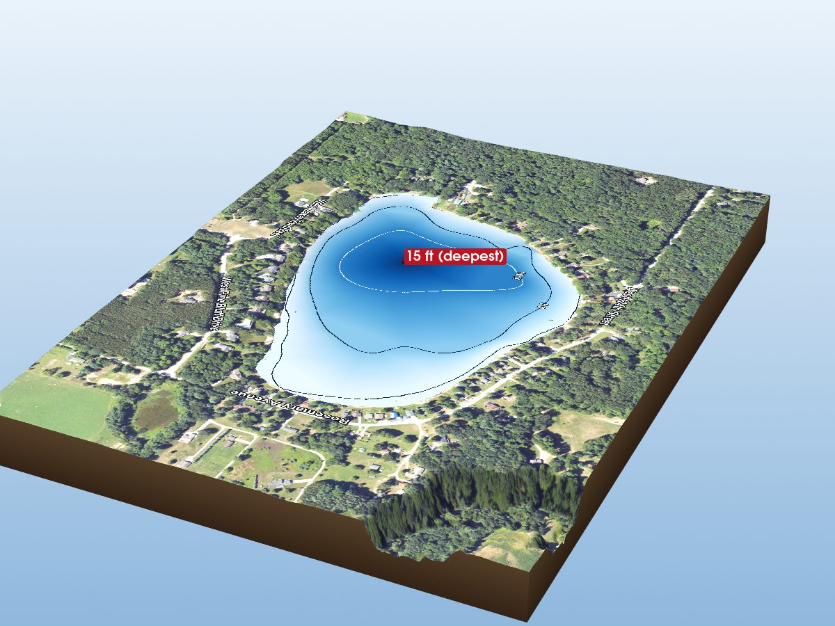 Depth map of Sand Lake