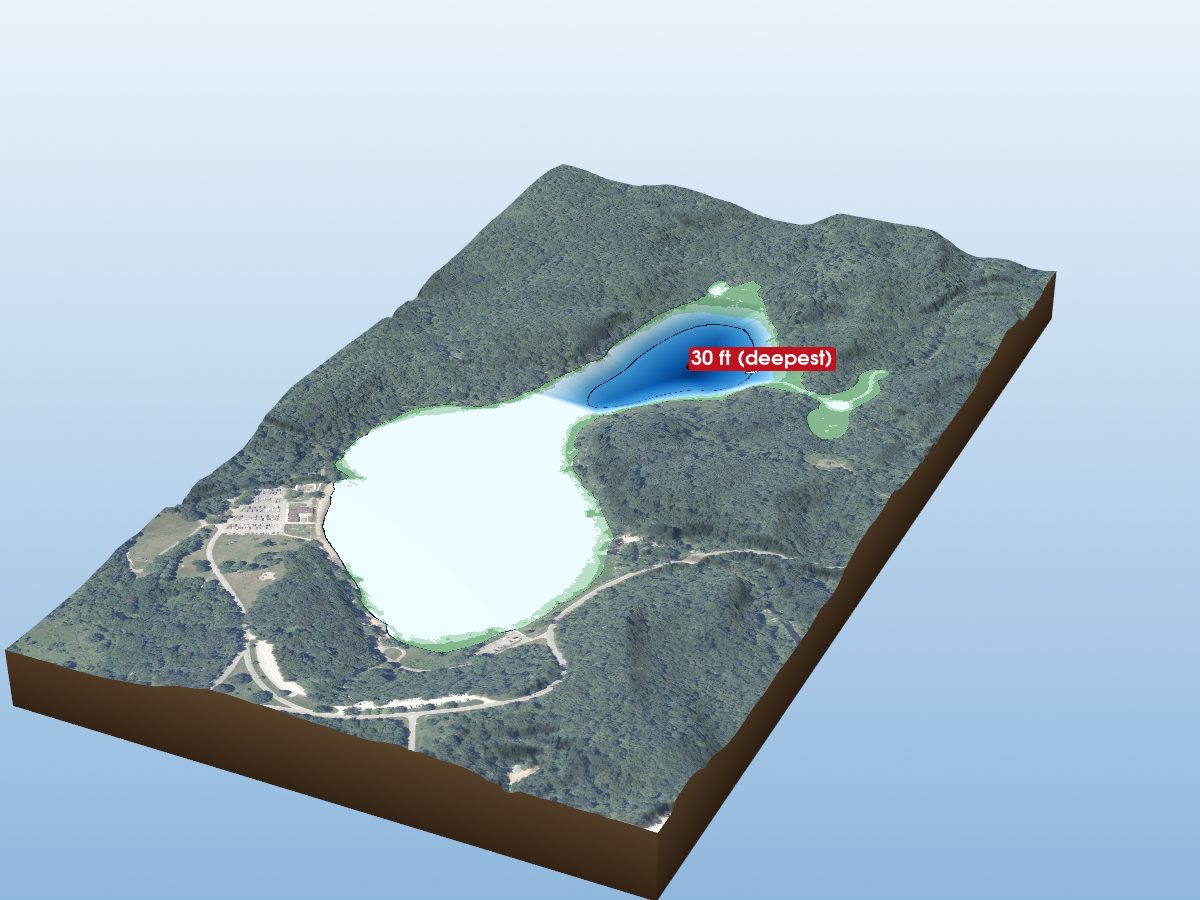 Depth map of Sand Lake