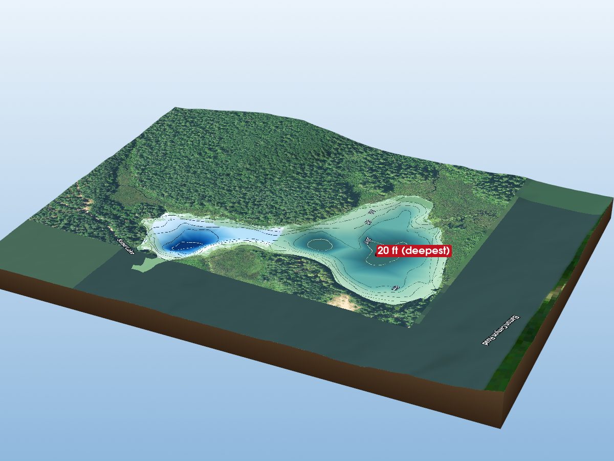 Depth map of Sand Lake