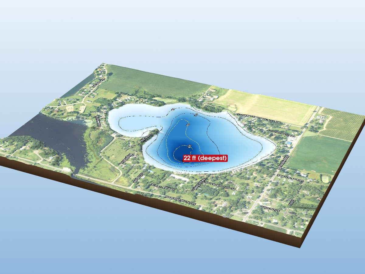 Depth map of Sand Lake