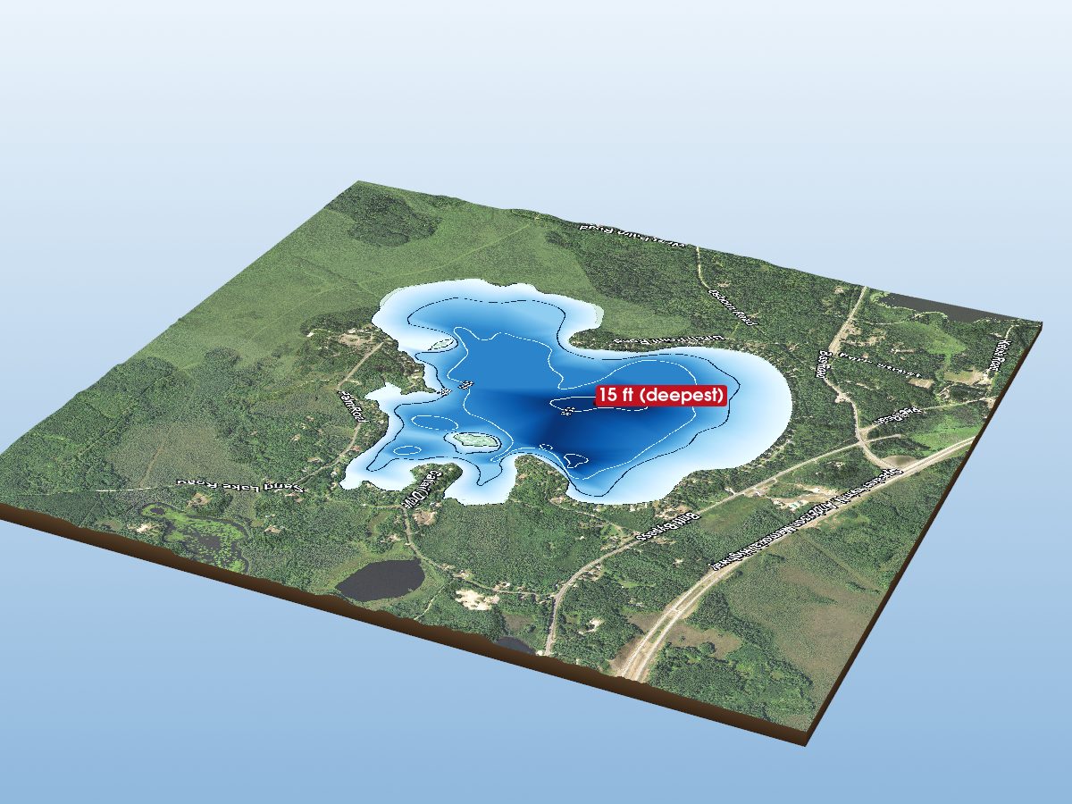 Depth map of Sand Lake