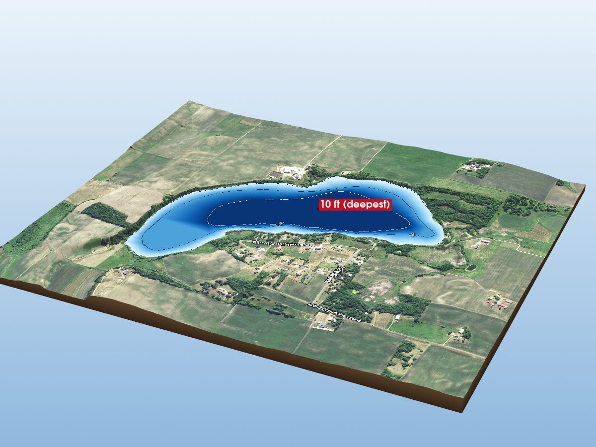 Depth map of Sand Lake