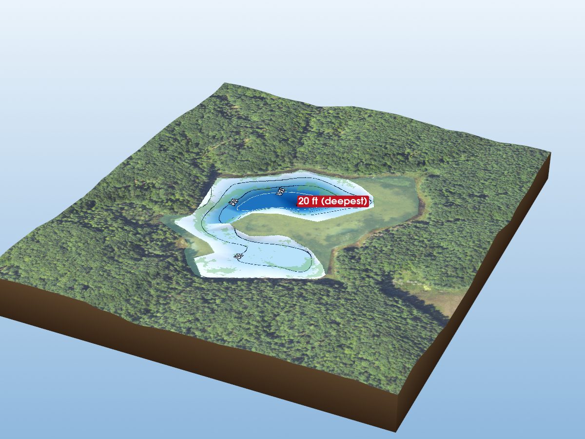 Depth map of Sand Lakes