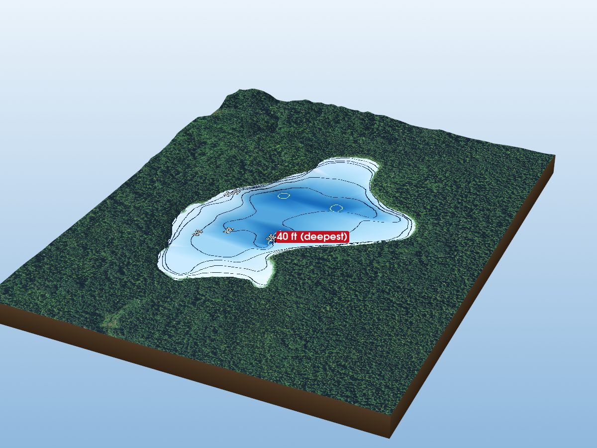 Depth map of Sandbar Lake