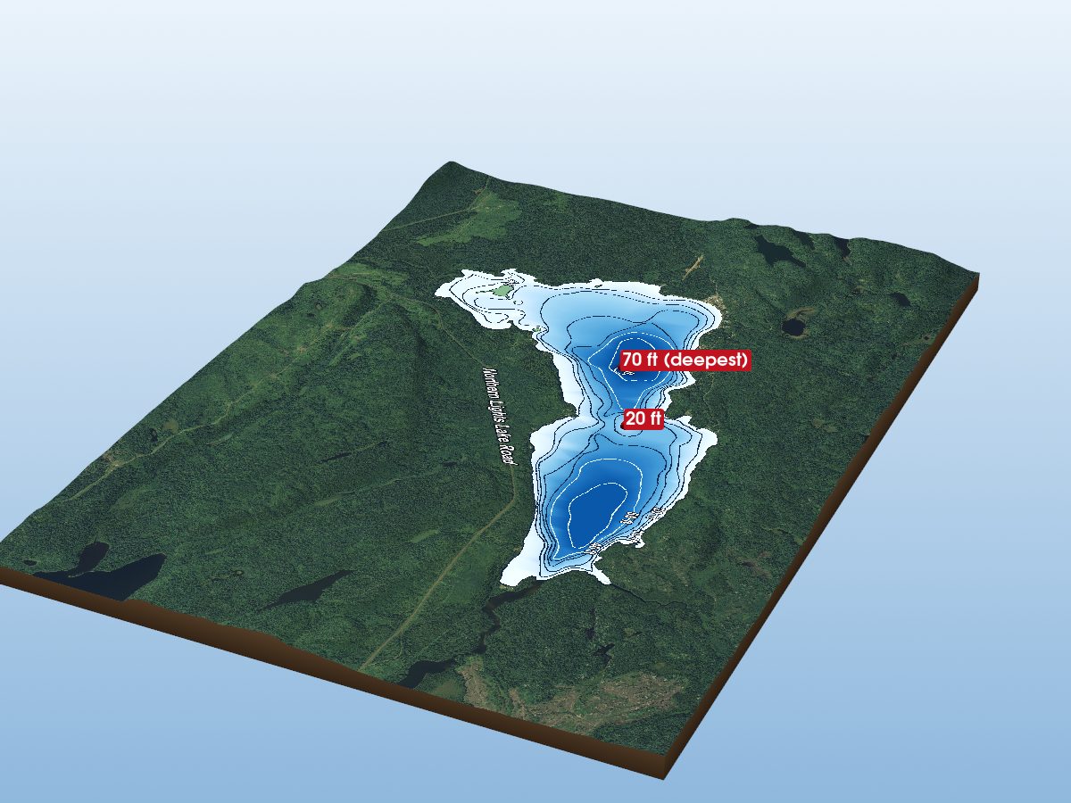 Depth map of Sandstone Lake