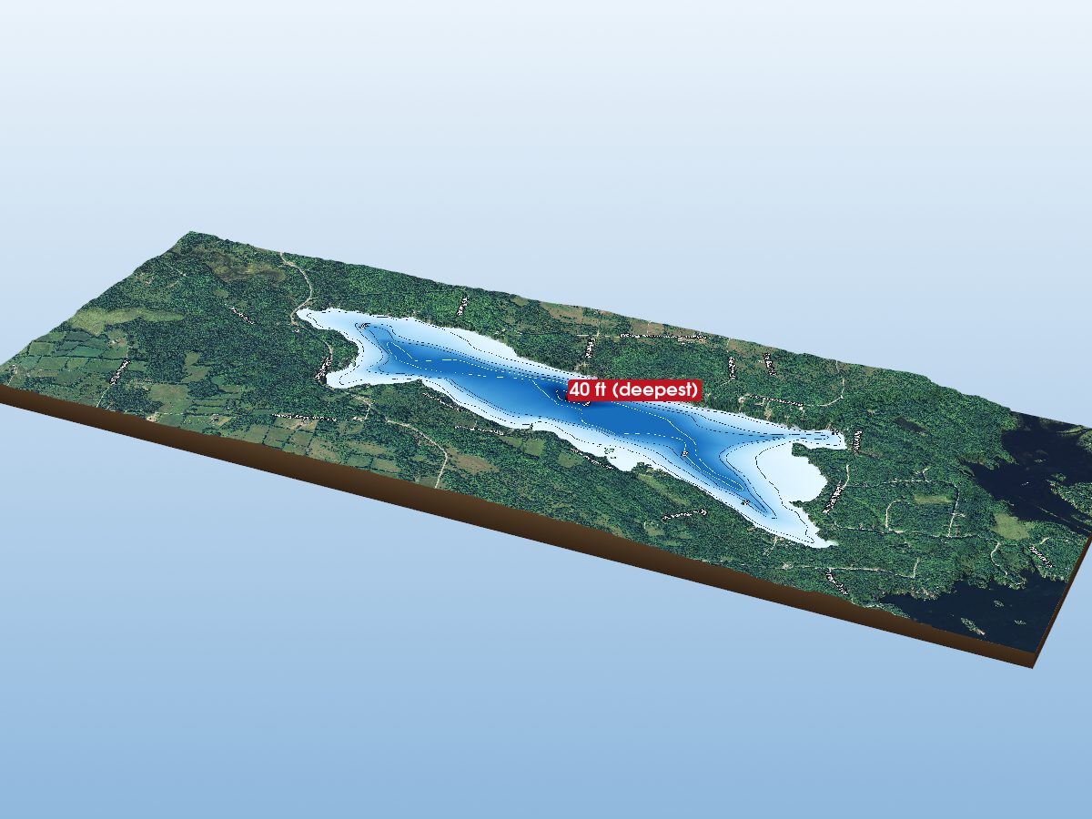 Depth map of Sandy Lake