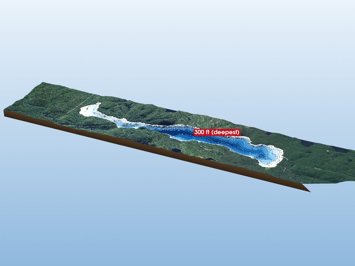 Depth map of Santoy Lake
