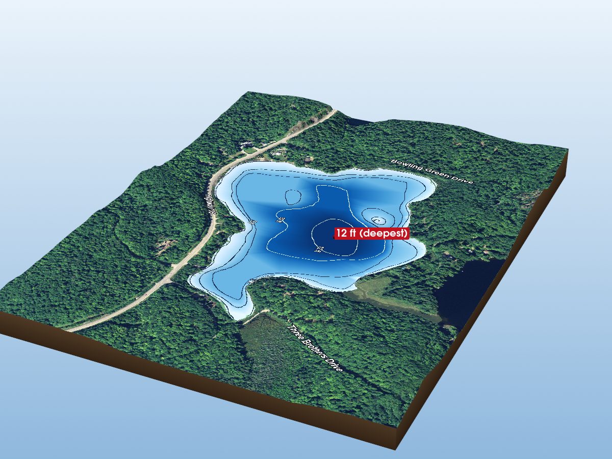 Depth map of Saskatchewan Lake
