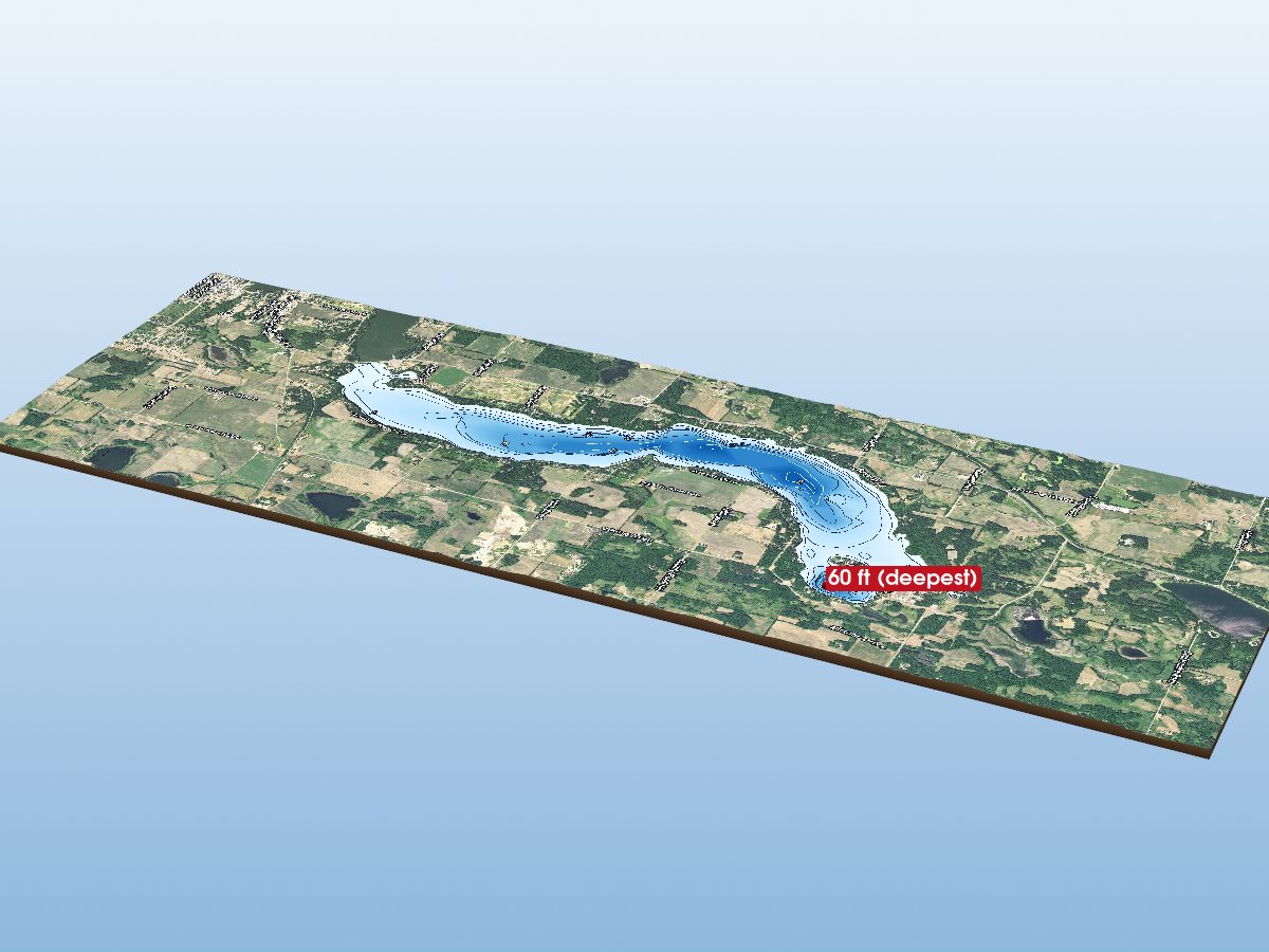 Depth map of Sauk Lake (North Bay)