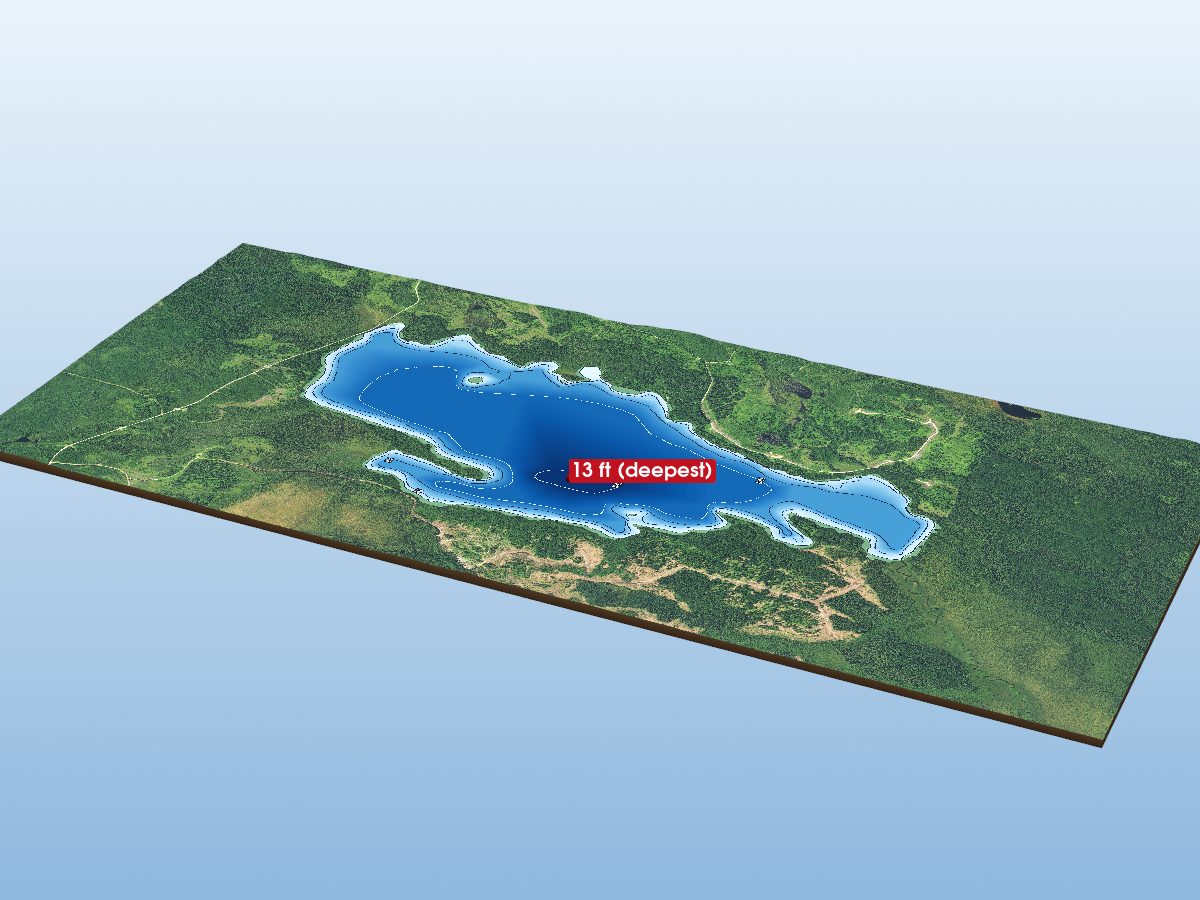 Depth map of Savanne Lake