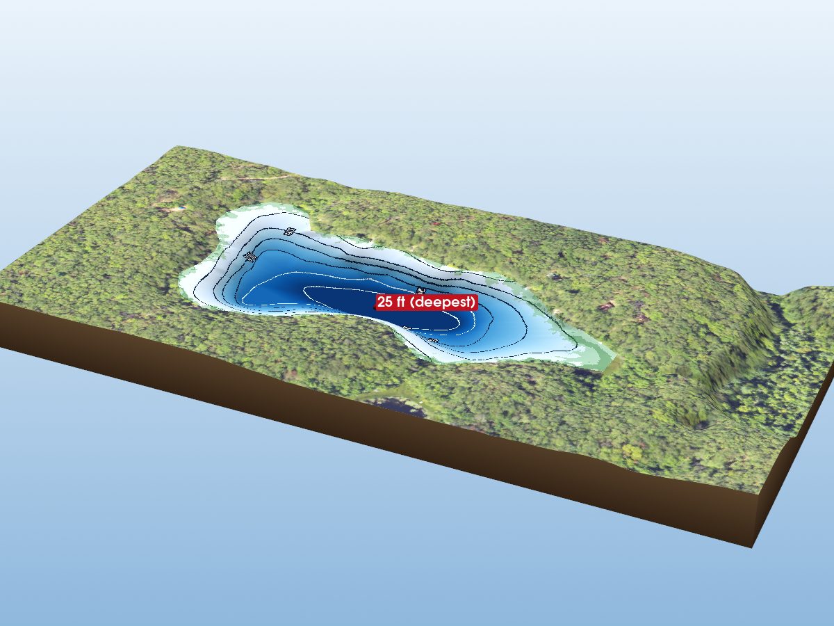 Depth map of Sawkaw Lake