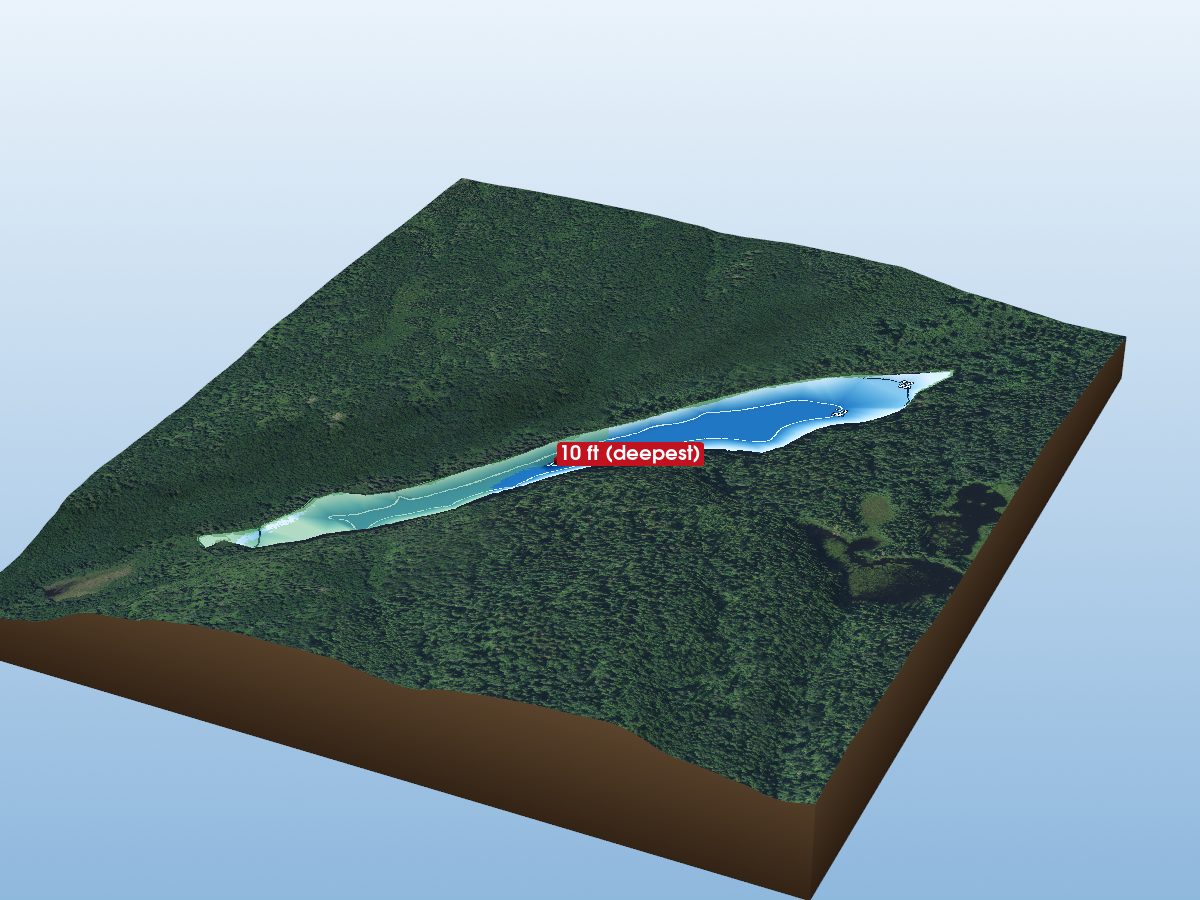 Depth map of Sawmill Lake
