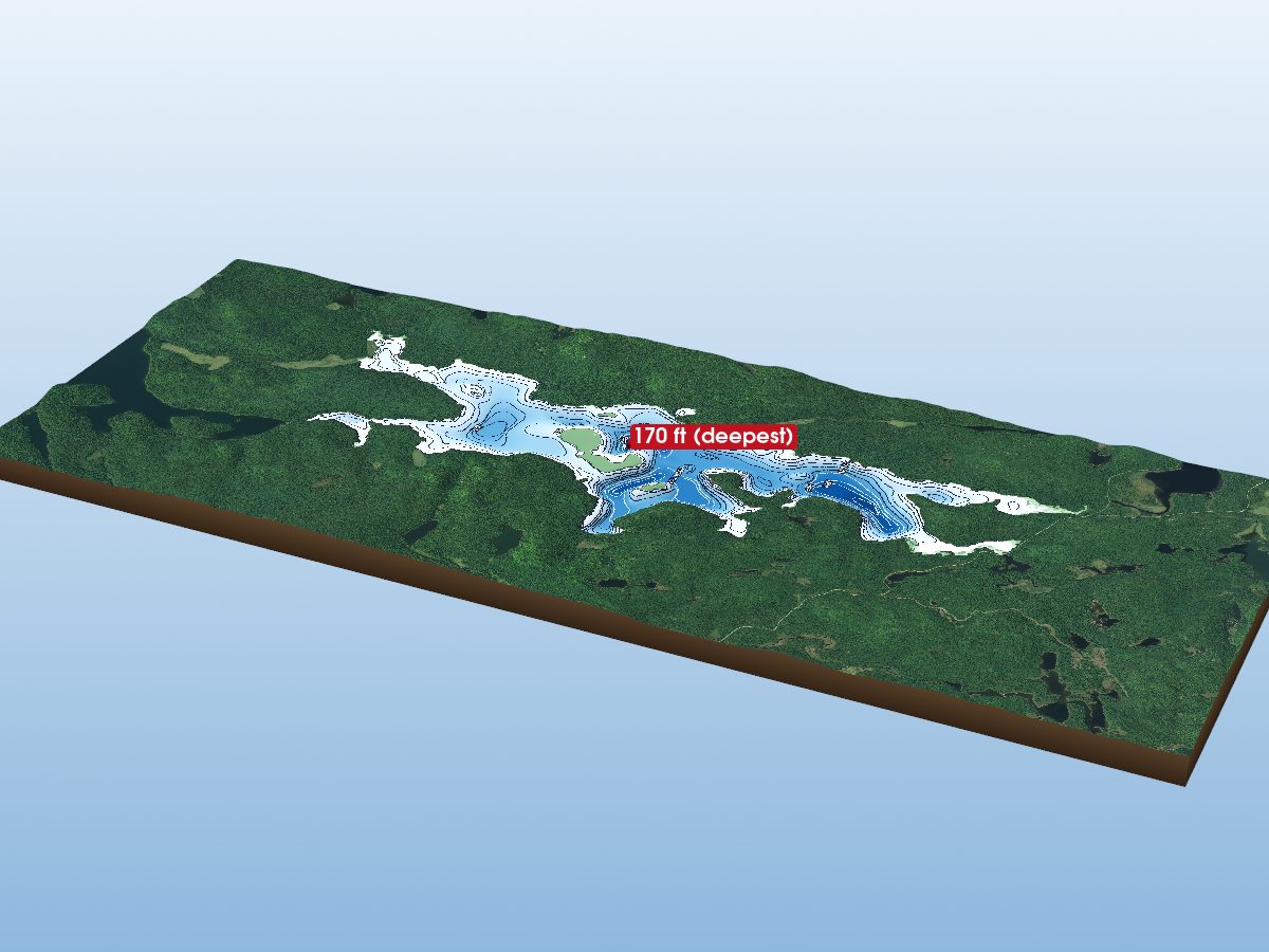 Depth map of Saymo Lake