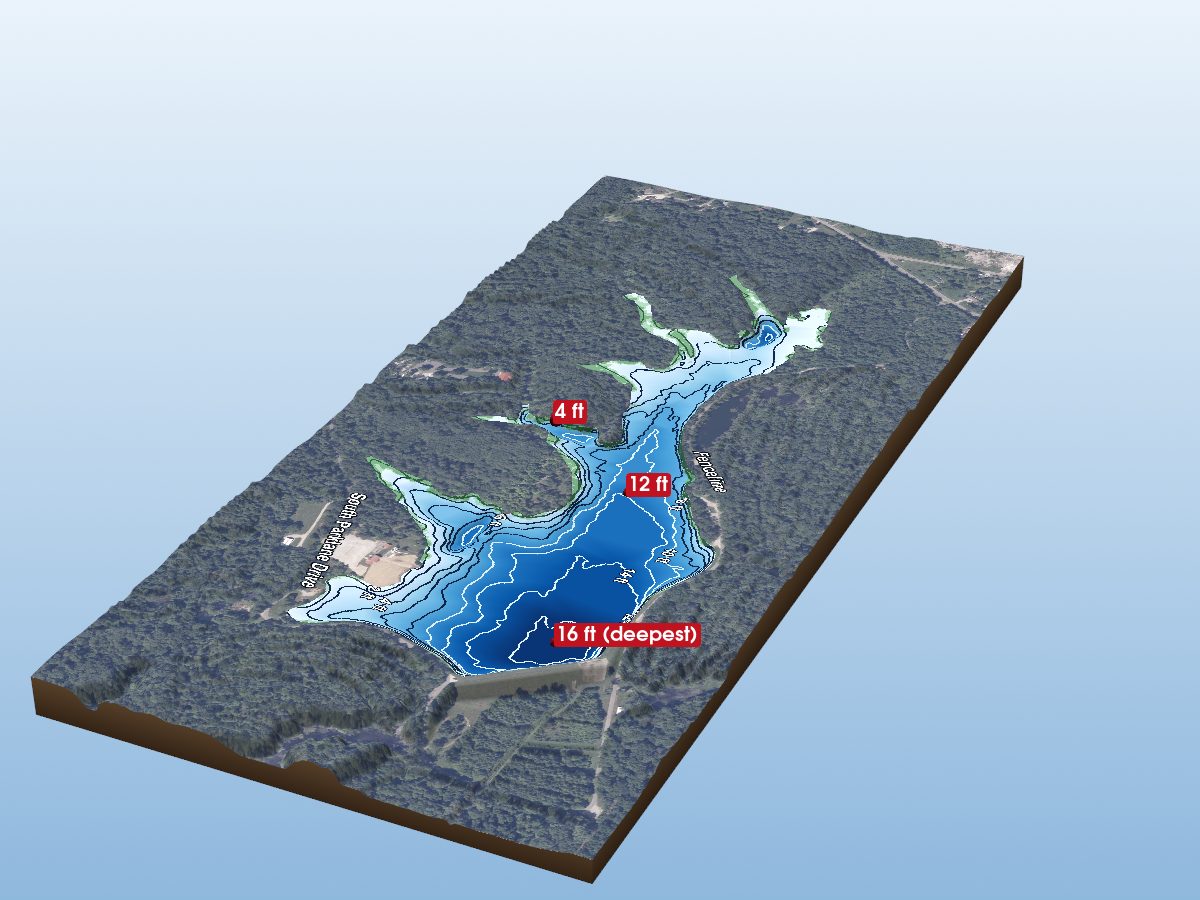Depth map of Scales Lake