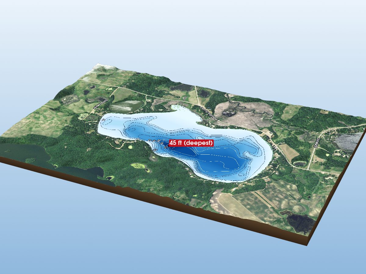 Depth map of Scandinavian Lake