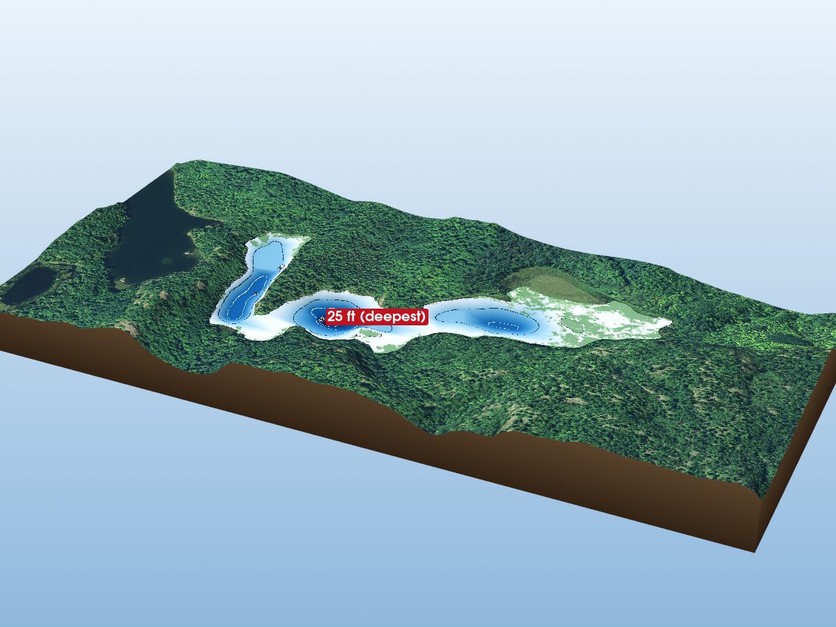 Depth map of Scarbo Lake