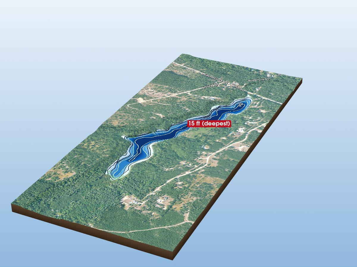 Depth map of Schaawe Lake