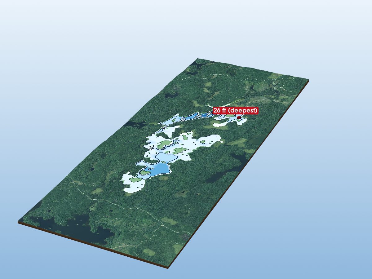Depth map of Schist Lake