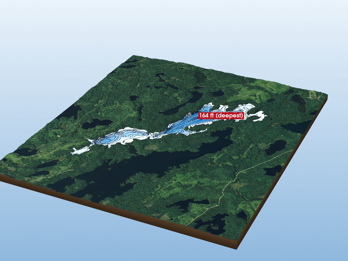 Depth map of Schistose Lake