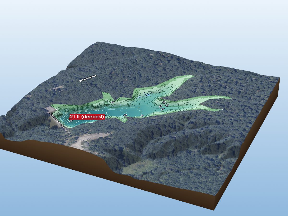 Depth map of Schlamm Lake