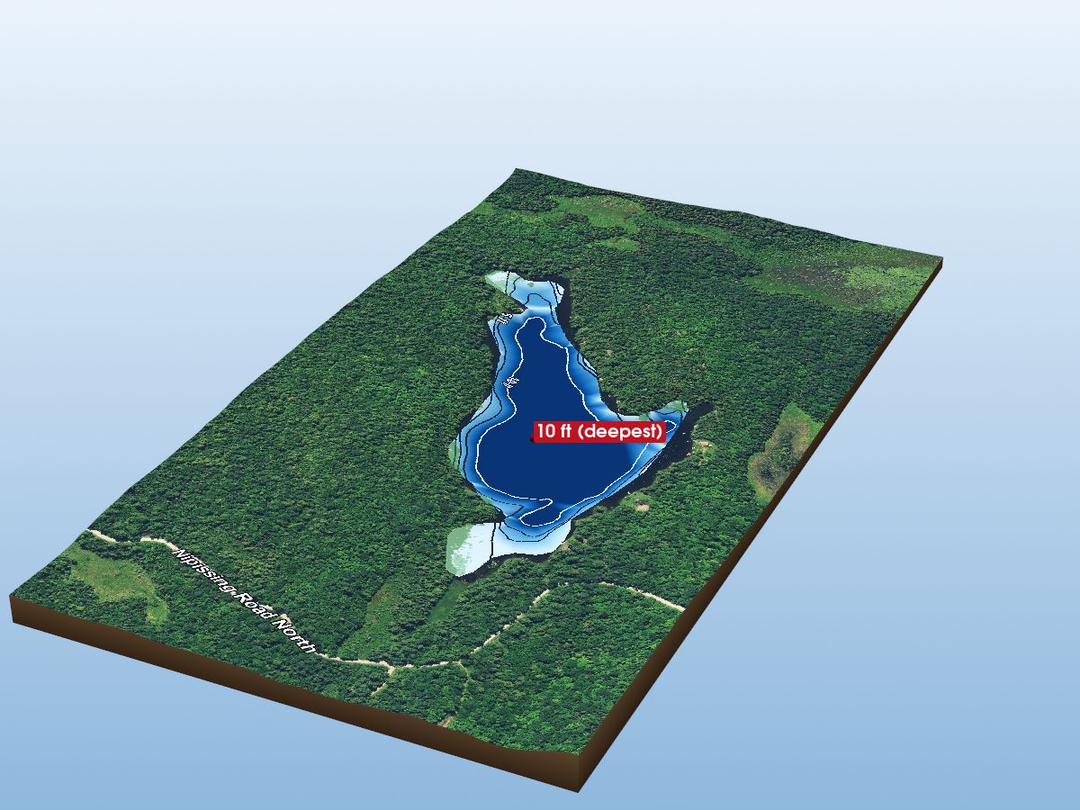 Depth map of Schmeiler Lake