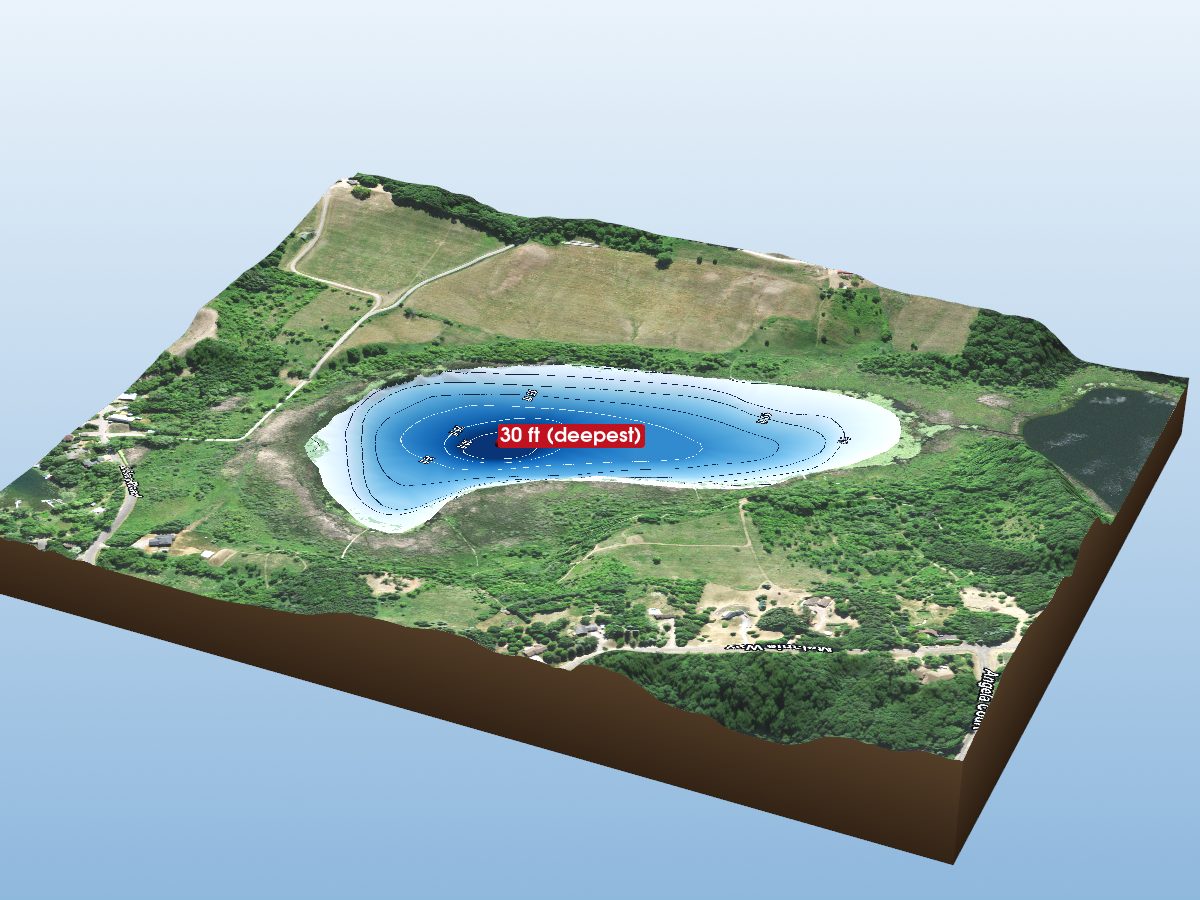 Depth map of Schmid Lake