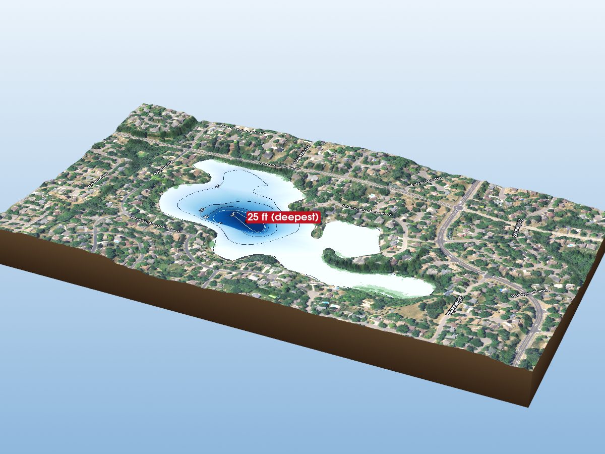 Depth map of Schmidt Lake