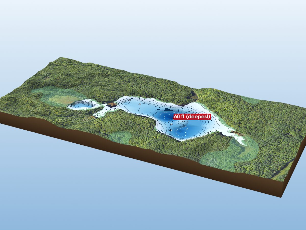 Depth map of Schneider Lake