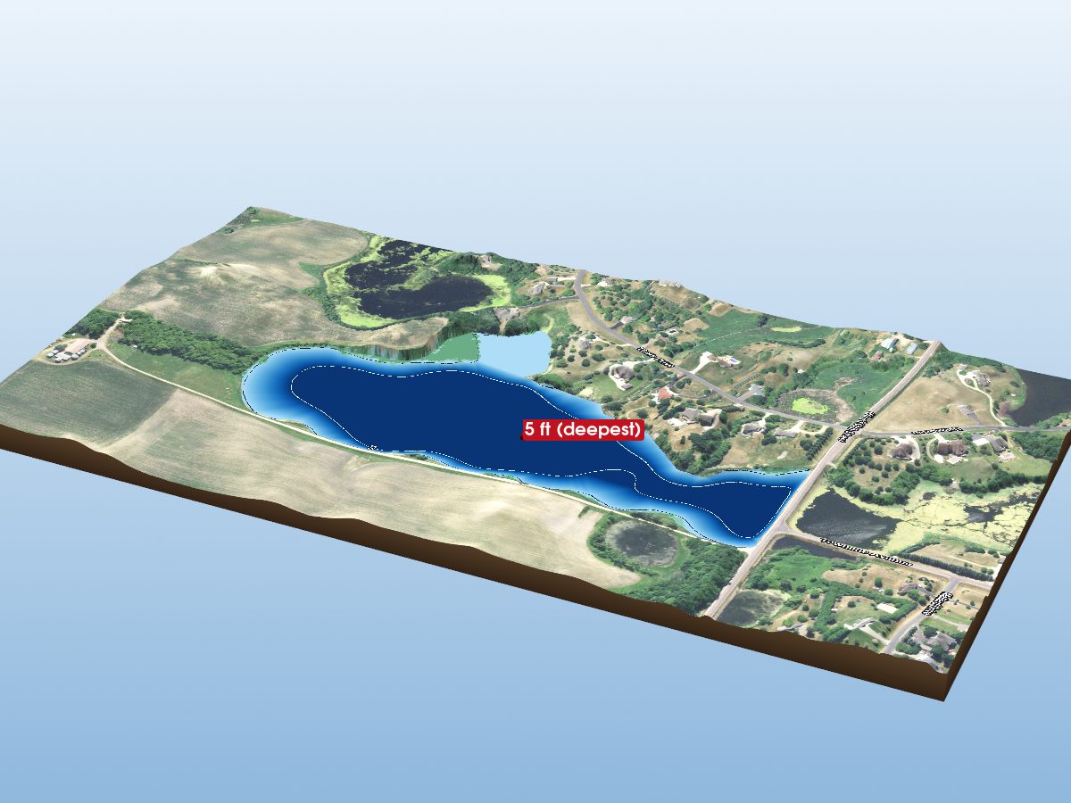 Depth map of Schneider Lake