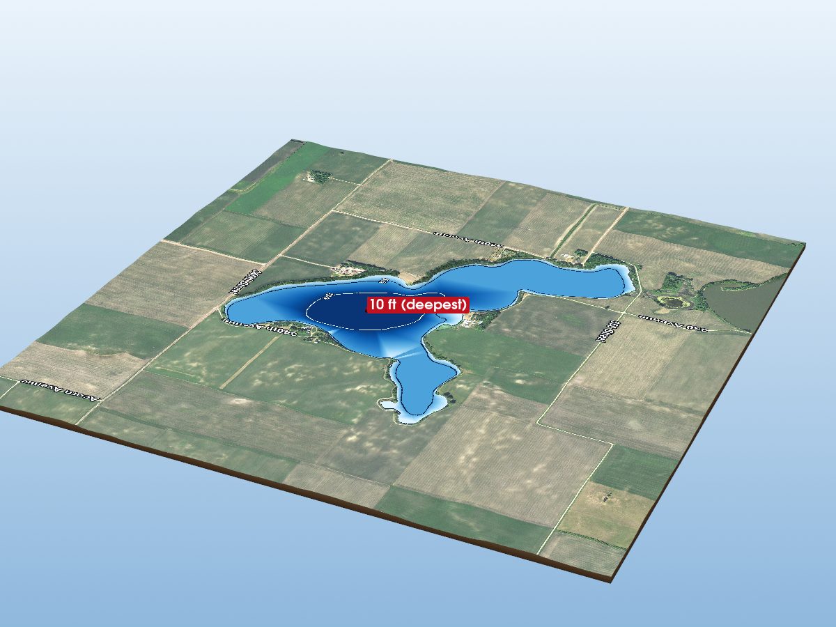 Depth map of School Grove Lake