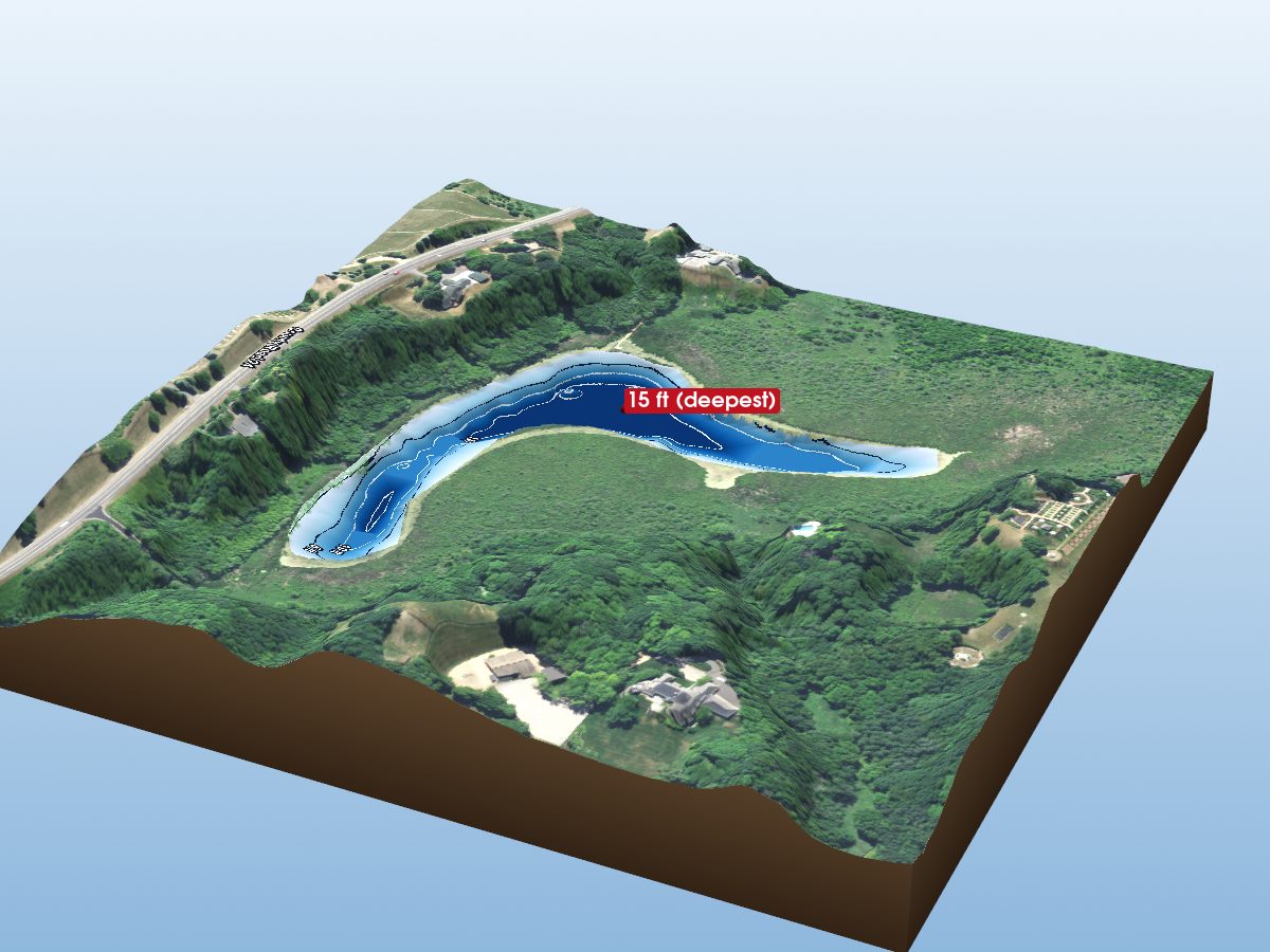 Depth map of School Lake