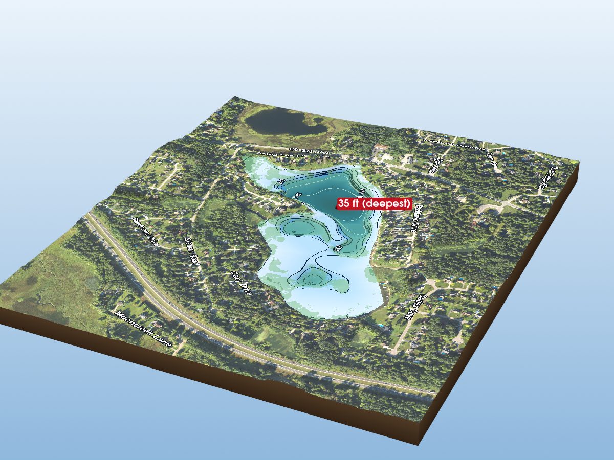 Depth map of School Lake