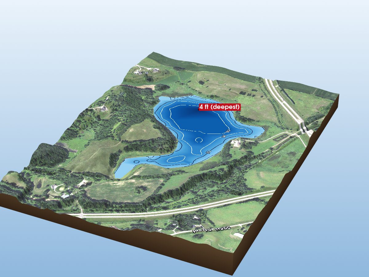 Depth map of School Section Lake