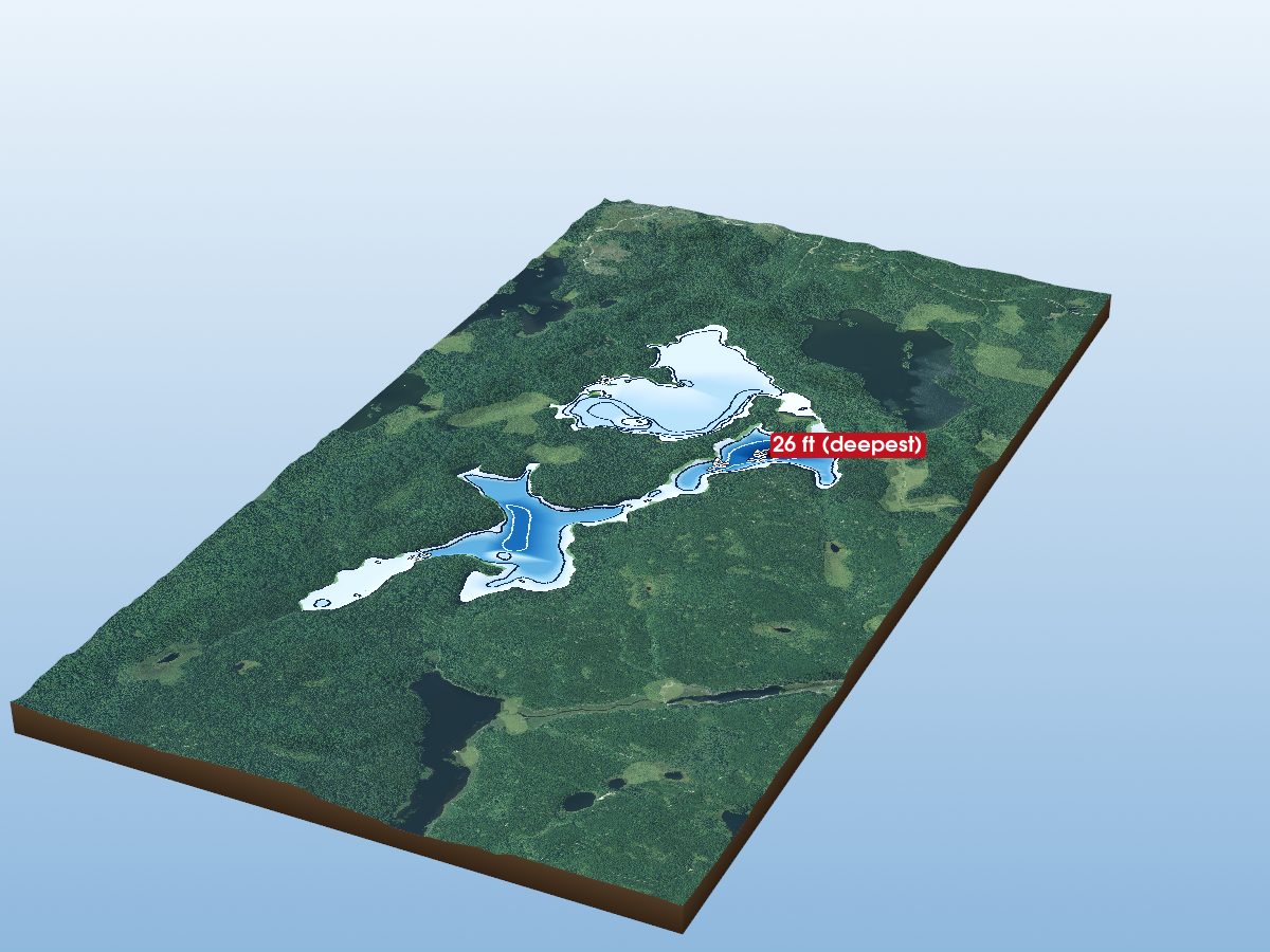 Depth map of Schou Lake