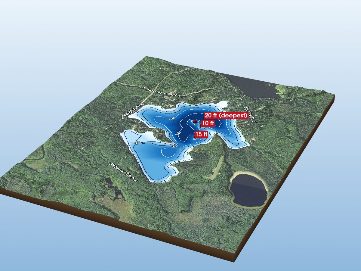 Depth map of Schubert Lake