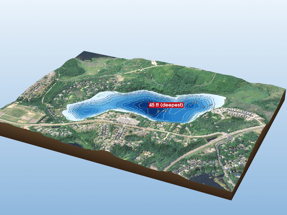 Depth map of Schutz Lake