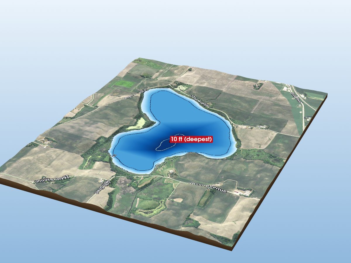 Depth map of Scotch Lake