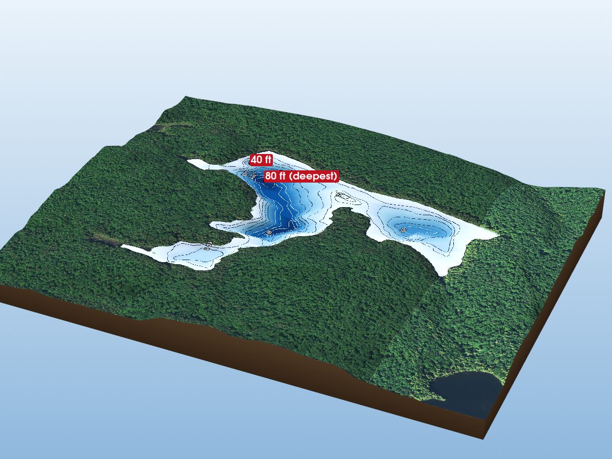 Depth map of Scott Lake
