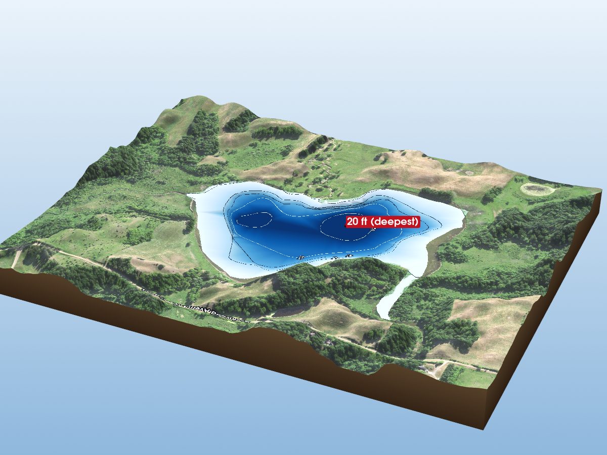 Depth map of Scott Lake