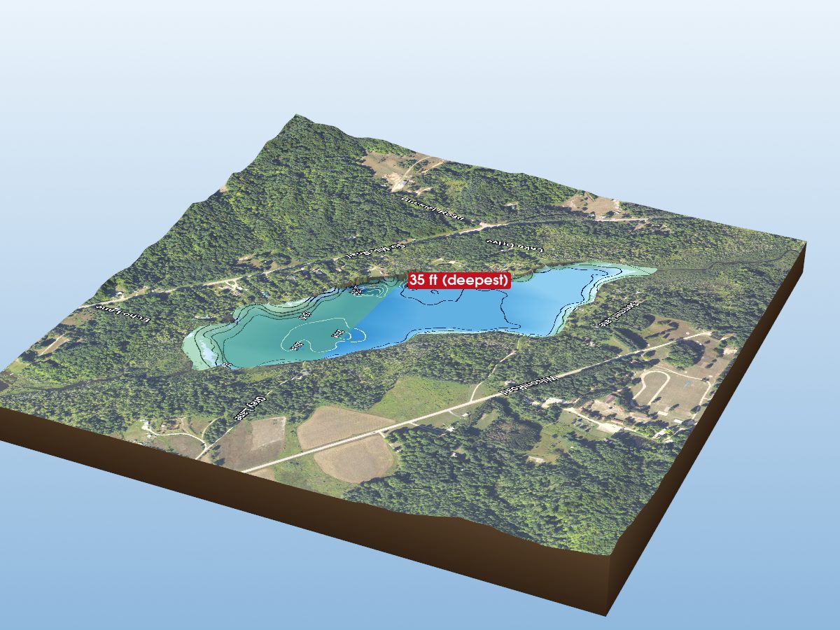 Depth map of Scotts Lake