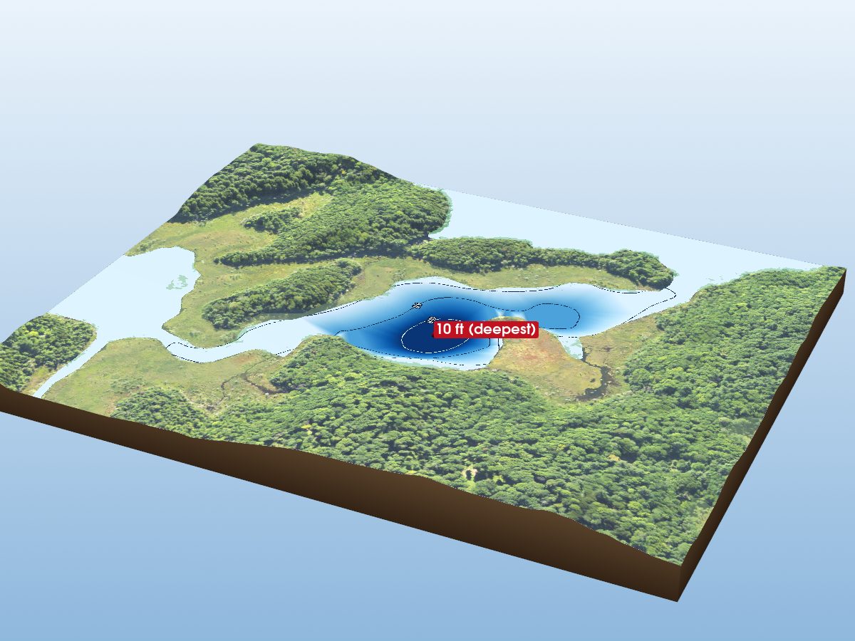 Depth map of Scout Lake