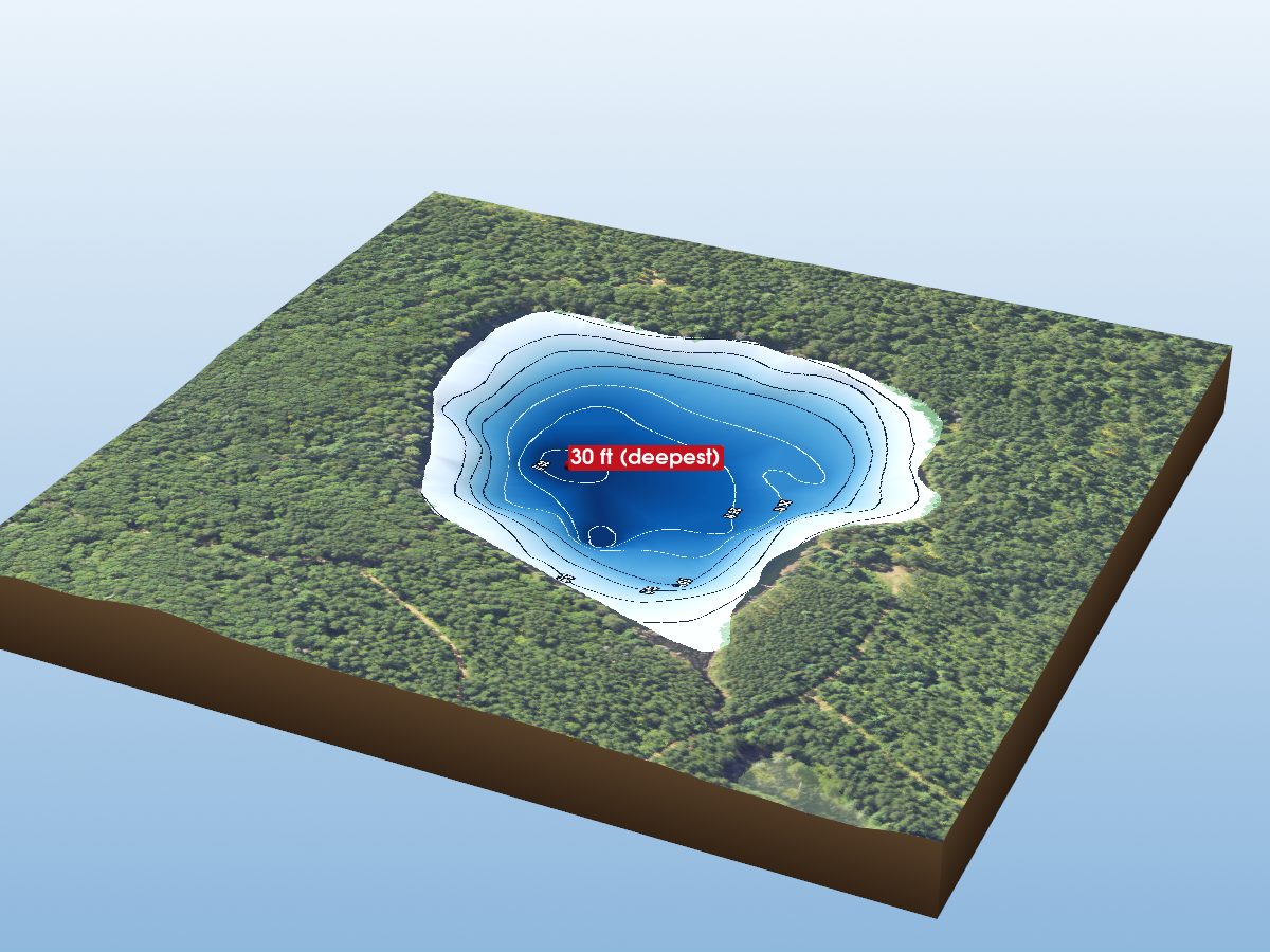 Depth map of Scout Lake